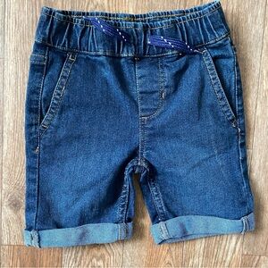 Joe's Jean Toddler Size 2T Blue Dark Wash Drawstring Shorts Elastic Waist Cuffed
